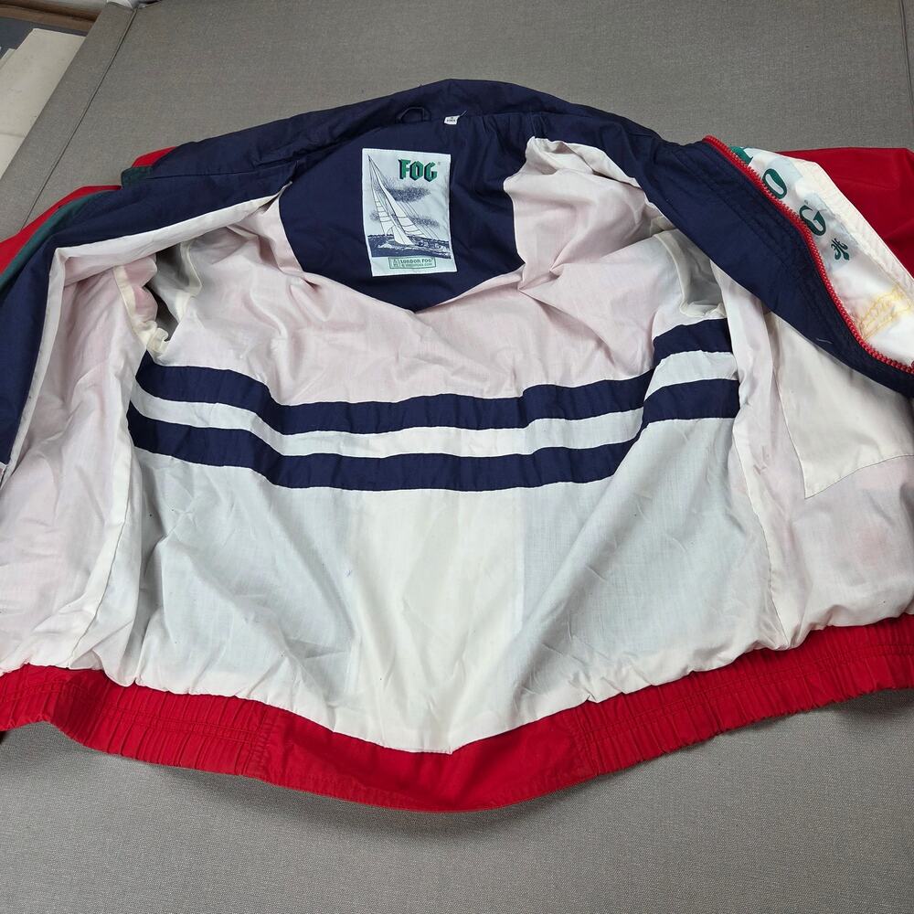 London Fog FOG Vintage Sailing Jacket Windbreaker Hooded Korea Mens M - Picture 9 of 16